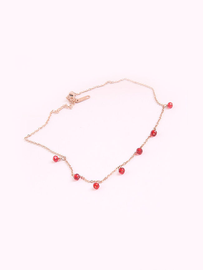 Korean Fashion Ruby Clavicle Necklace