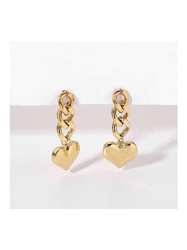 Stainless steel Heart Trend Drop Earring