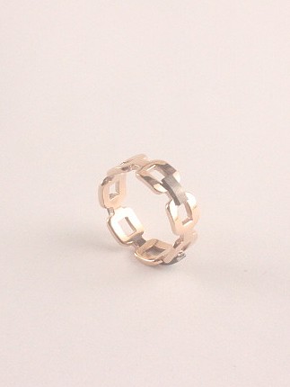 Personality Titanium Rose Gold Hollow Ring