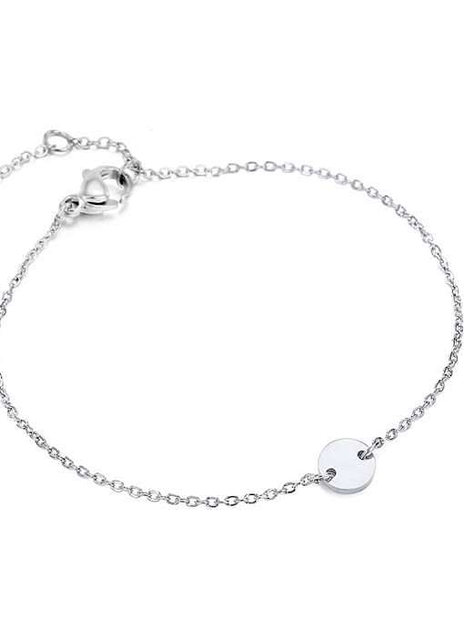 Bracelet minimaliste rond en acier inoxydable