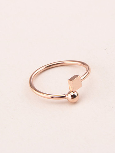 Fashion Geometric Rose Gold Plated Ring