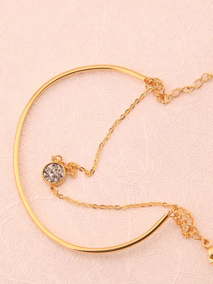 Double Chain 18K Gold Plated Bangle