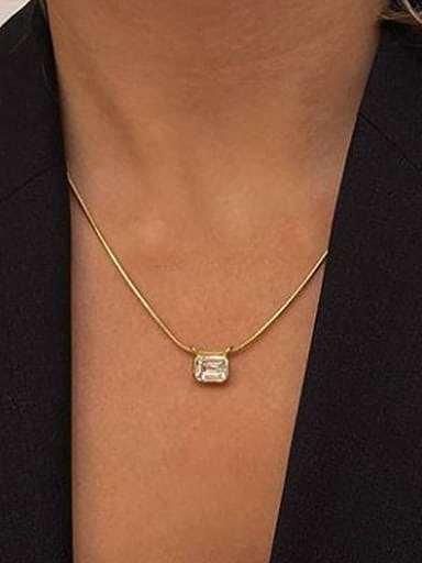 Titan Stahl Glas Stein geometrische minimalistische Halskette
