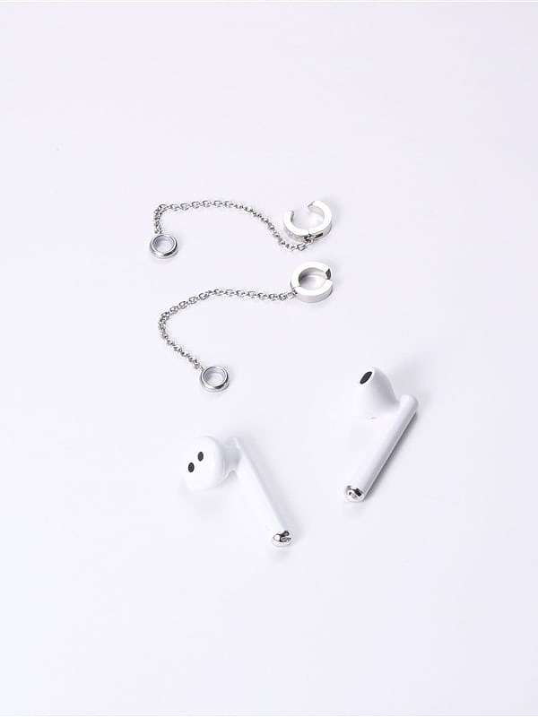 Titanium Tassel Minimalist Ear Chain Earring