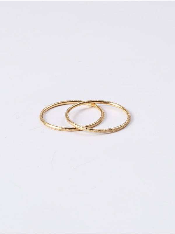 Titanium With Imitation Gold Plated Simplistic Round Band Rings