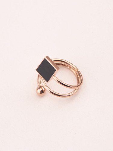 Three Layer Geometric Women Ring