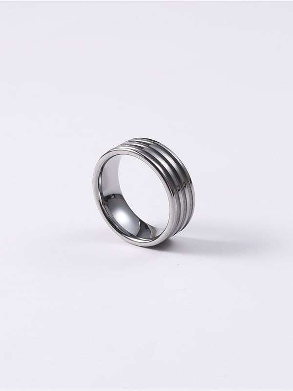 Titanium With Gun Plated Simplistic Irregular Band Rings