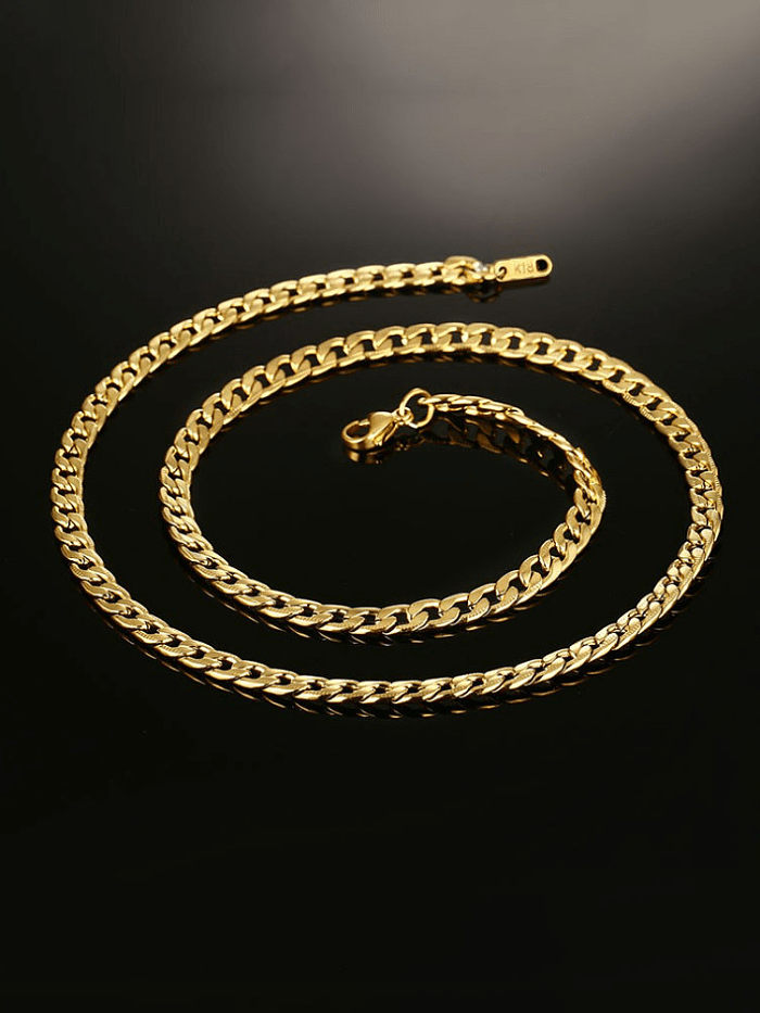 Stainless steel Hip Hop Snake Bone Chain Necklace