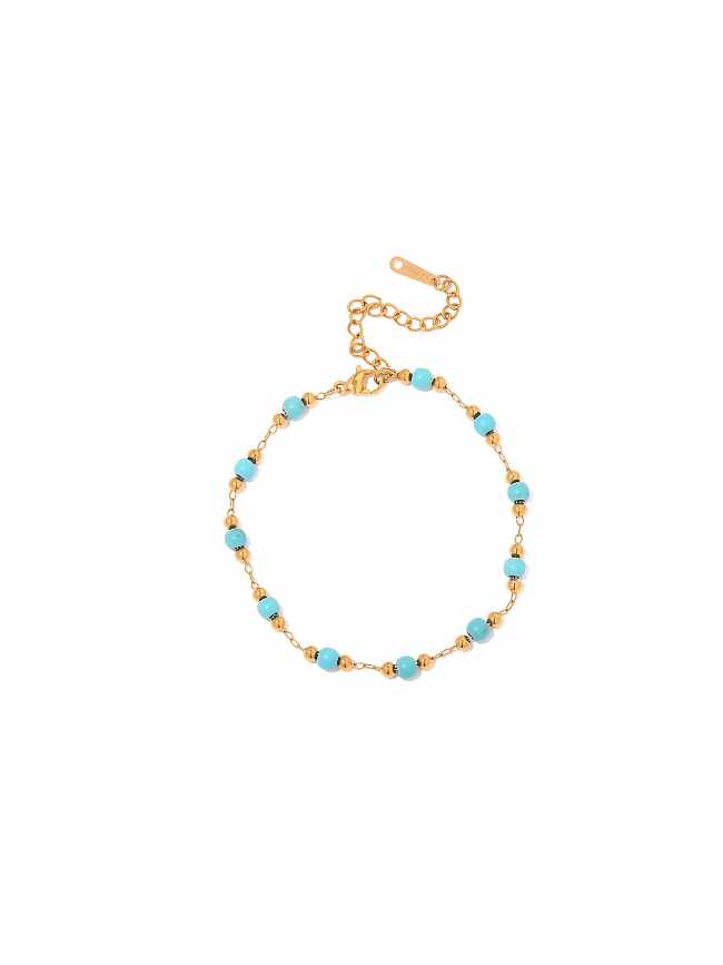 Stainless steel Turquoise Geometric Dainty Bracelet