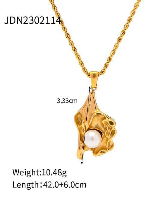 Stainless steel Imitation Pear Vintage Irregularl Earring Ring and Necklace Set