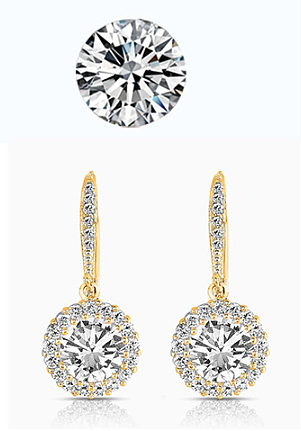 white gold earrings with diamonds for women