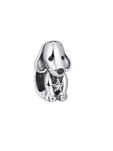925 Sterling Silver Cute Dog DIY Pendant