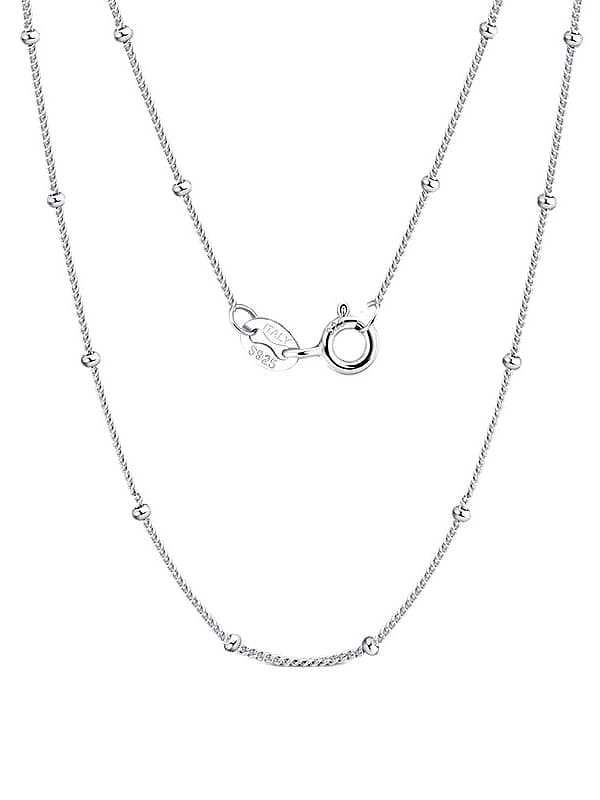 925 Sterling Silver Minimalist Sideways Bead Chain