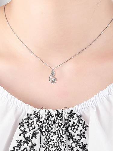 925 Sterling Silver Cubic Zirconia Fox Minimalist Necklace