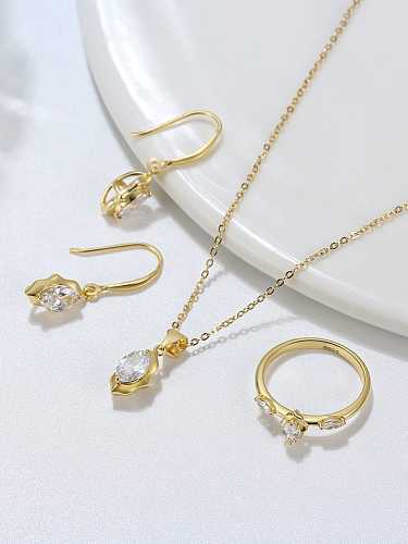 925 Sterling Silver Cubic Zirconia Geometric Minimalist Necklace