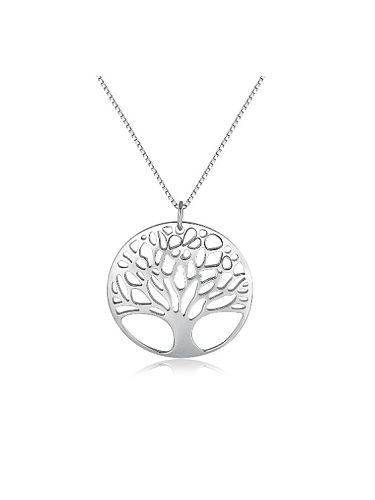 Collier minimaliste arbre en argent sterling 925
