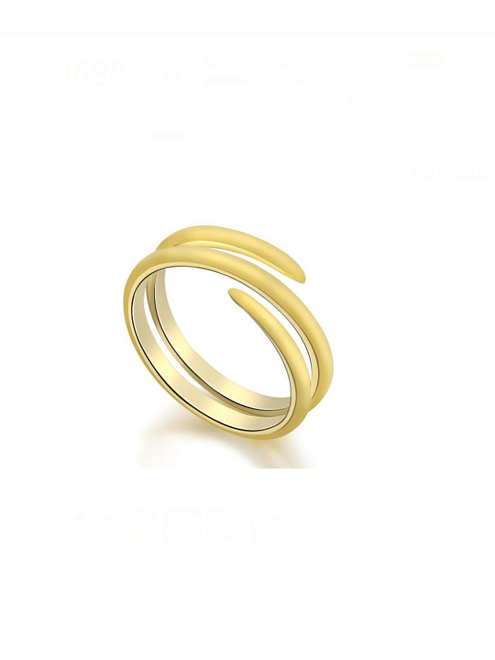 Geometrischer, minimalistischer, stapelbarer Ring aus 925er Sterlingsilber mit Emaille