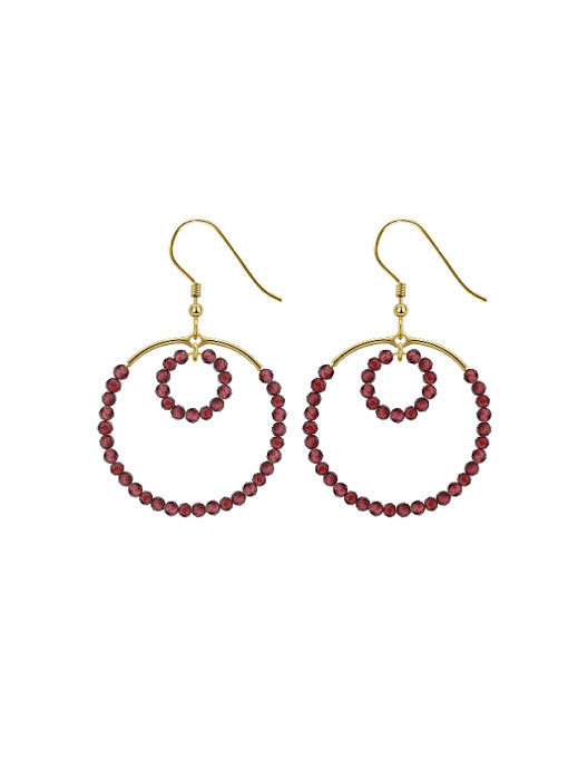925 Sterling Silver Bead Geometric Vintage Hook Earring