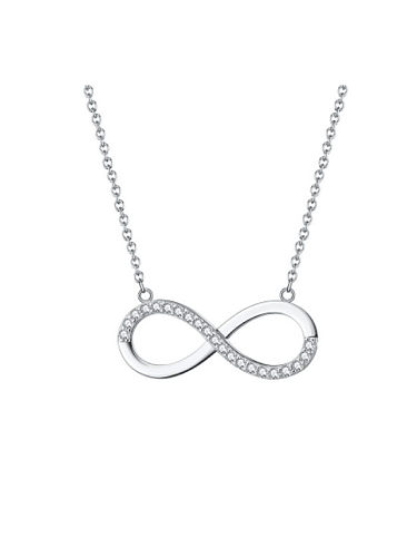 925 Sterling Silver Cubic Zirconia Number Minimalist Necklace