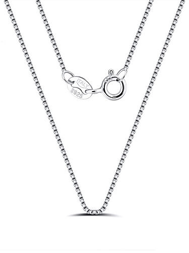 925 Sterling Silver Minimalist Silver 1.0mm Box Chain