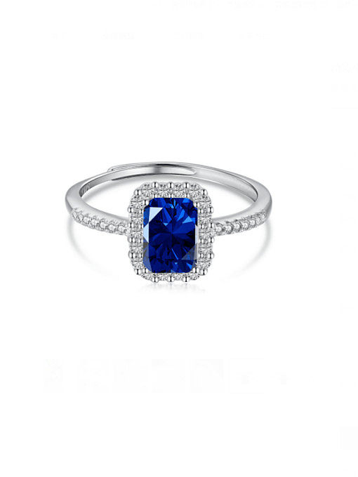 925 Sterling Silver Cubic Zirconia Geometric Dainty Band Ring