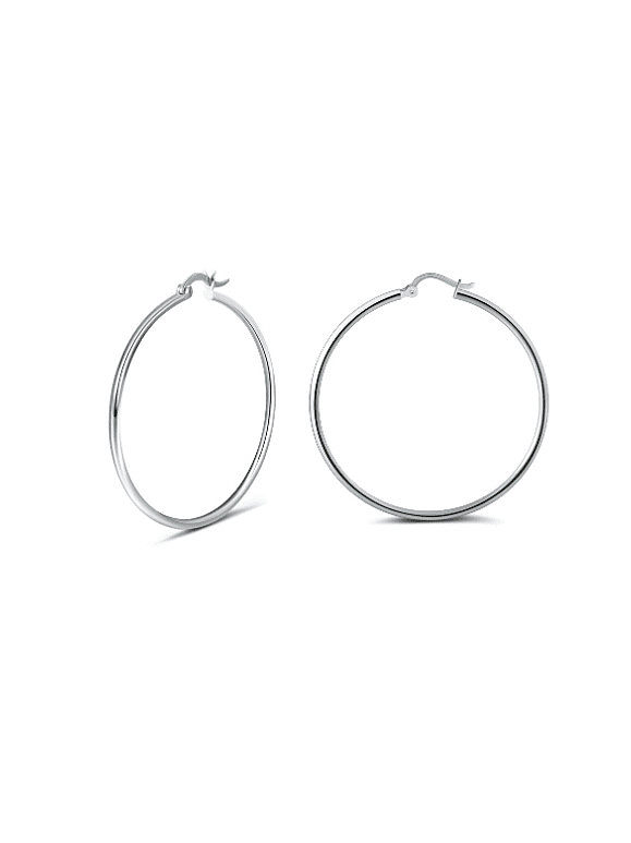 925 Sterling Silver Geometric Minimalist Hoop Earring