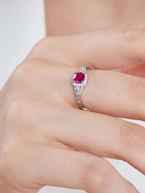 925 Sterling Silver Cubic Zirconia Geometric Dainty Band Ring