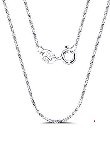 925 Sterling Silver Minimalist 0.9mm side chain element Chain