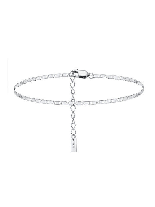 925 Sterling Silver Geometric Minimalist Anklet