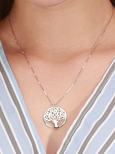 925 Sterling Silver Tree Minimalist Necklace