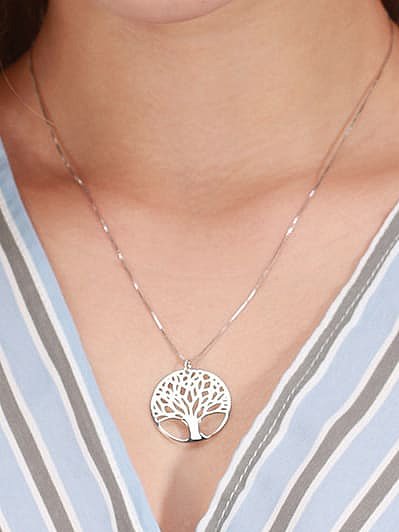 925 Sterling Silver Tree Minimalist Necklace