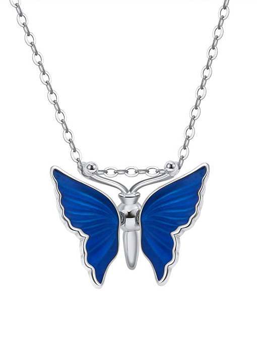 925 Sterling Silver Enamel Butterfly Minimalist Earring