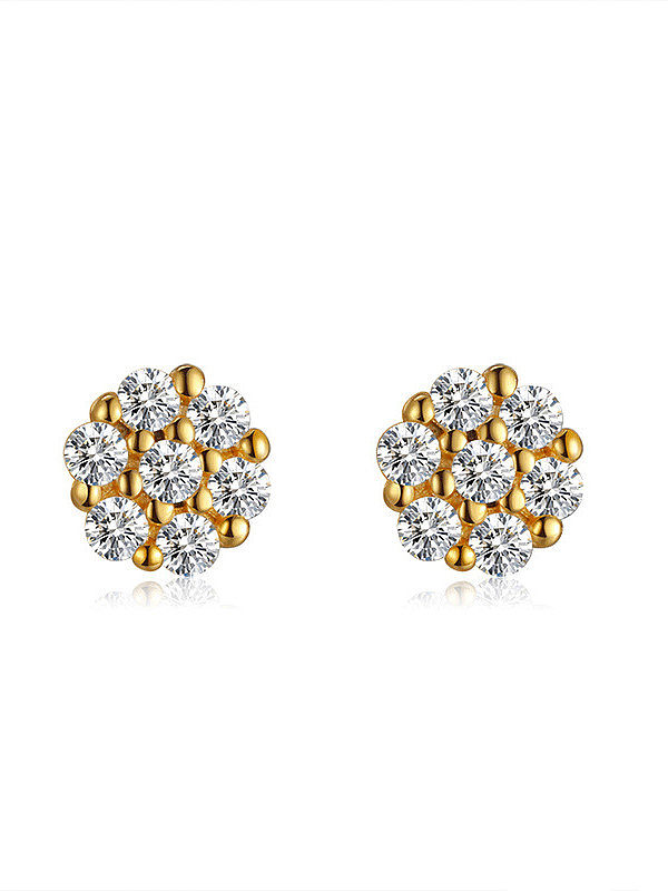 925 Sterling Silver Cubic Zirconia Geometric Minimalist Stud Earring