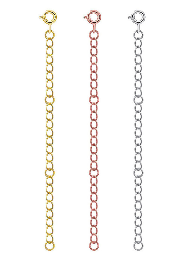 Cadena de cola geométrica minimalista de plata de ley 925