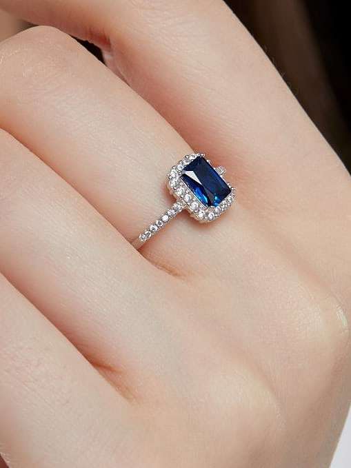 925 Sterling Silver Cubic Zirconia Geometric Dainty Band Ring