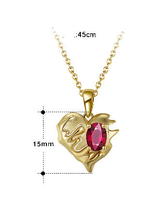 925 Sterling Silver Cubic Zirconia Heart Minimalist Necklace