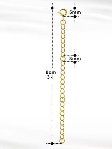 Corrente cauda geométrica minimalista de prata esterlina 925