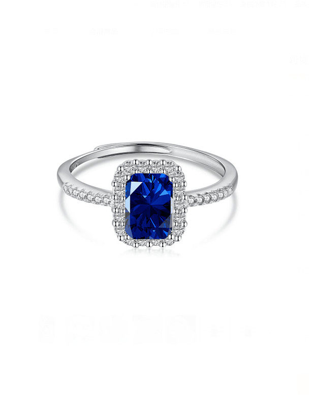 925 Sterling Silver Cubic Zirconia Geometric Dainty Band Ring