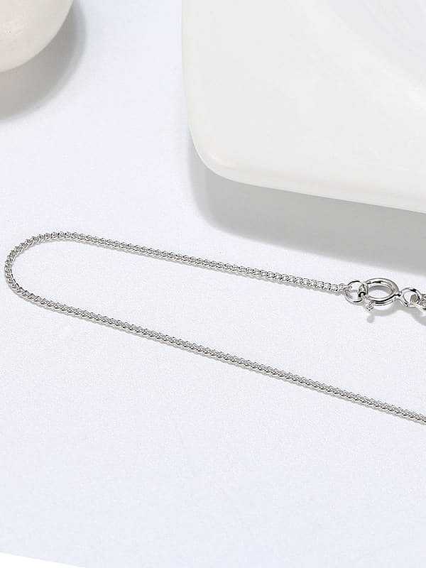 925 Sterling Silver Minimalist 0.9mm side chain element Chain