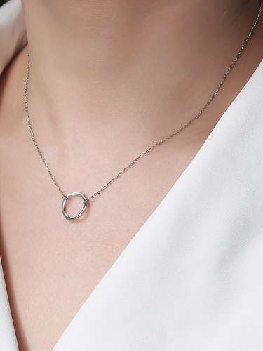 925 Sterling Silver Geometric Minimalist Necklace