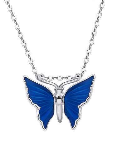 925 Sterling Silver Enamel Butterfly Minimalist Earring