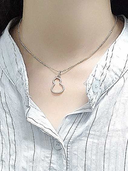 925 Sterling Silver Cubic Zirconia Irregular Minimalist Necklace