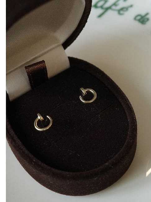 925 Sterling Silver Geometric Minimalist Stud Earring