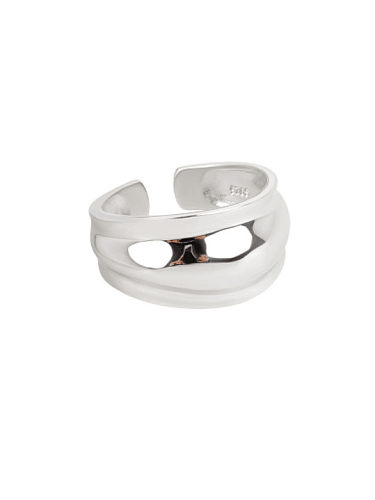 Bague minimaliste géométrique en argent sterling 925