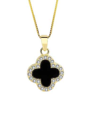 925 Sterling Silver Shell Clover Minimalist Necklace