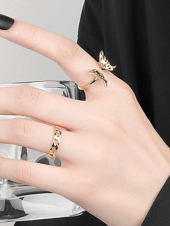925 Sterling Silver Butterfly Minimalist Band Ring