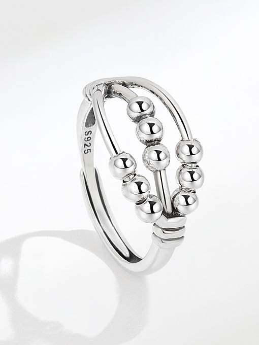 925 Sterling Silver Letter Vintage Stackable Ring