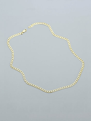 Collar minimalista de cadena geométrica de plata de ley 925