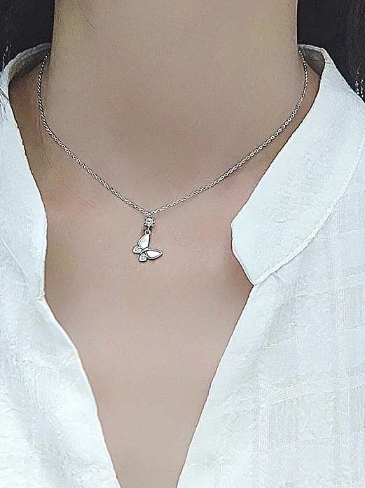 Collier minimaliste papillon en argent sterling 925