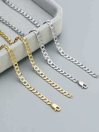925 Sterling Silver Geometric Chain Minimalist Necklace